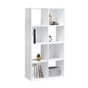 ПОЛКА НАПОЛЬНАЯ ПОЛКА ДЛЯ КНИГ БЕЛЫЕ ТАРЕЛКИ 4x2