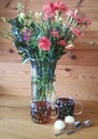 Стеклянные чашки, кружки, термостаканы, 390 мл, 2 шт, травы, цветы