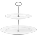 ФАРФОРОВАЯ 2-ЯРУСНАЯ ТАРЕЛКА ДЛЯ ТОРТА «ГЛАМУР»