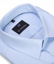 Pánska košeľa hladká modrá slim fit elegantná 39 Hmotnosť (s balením) 1 kg