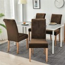 POŤAH NA STOLIČKU VELÚR PREMIUM PLYŠ ELASTICKÝ HNEDÝ Určenie na stoličku