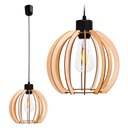 ПОТОЛОЧНЫЙ ПОДВЕСНОЙ СВЕТИЛЬНИК, ДЕРЕВЯННАЯ ШАРОВАЯ ЛЮСТРА