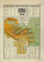 Старый план порта Гдыня 1938 года, 70х50см.