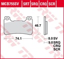 ZAPATAS DE FRENADO HONDA CBR 1000 RR 2004-2014 PARTE DELANTERA 