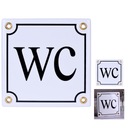 TABLICZKA METALOWA TOALETA WC PIKTOGRAM OZNACZENIE 12x12 CM EMALIOWANA
