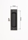 Ручка дверная встраиваемая LOFT 16,5 см, сталь, черная лакированная