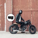 BLACK LEATHER BAG SIDE NA MOTOCYKL, TRWALA I PRACTICAL  photo 11