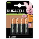 4 батарейки DURACELL AA R6 2500 мАч