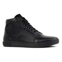 Buty męskie skórzane sztyblety sneakersy wysokie 427KNT czarne 45 Oryginalne opakowanie producenta pudełko