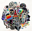 НАКЛЕЙКИ НАСА MIX ДЛЯ НОУТБУКА НАКЛЕЙКИ 50 шт.