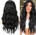 ПАРИК ЖЕНСКИЙ ДЛИННЫЕ ВОЛОСЫ ЧЕРНЫЕ ВОЛНЫ РЕАЛИСТИЧЕСКИЙ ОБЪЕМ 65 СМ