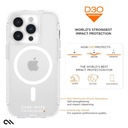 Case-Mate Ultra Tough Plus D3O MagSafe - Etui iPhone 15 Pro (Clear) Funkcje pochłanianie wstrząsów