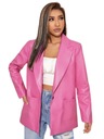 SHEIN ПИДЖАК ИЗ ИСКУССТВЕННОЙ КОЖИ РОЗОВЫЙ BASIC 34 V3G