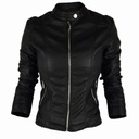 КОЖАНАЯ КУРТКА ЖЕНСКАЯ ЧЕРНАЯ КОЖАНАЯ