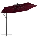PARASOL WISZĄCY Z ALUMINIOWYM SŁUPKIEM BORDOWY, 30