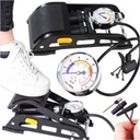 АВТОМОБИЛЬНЫЙ НОЖНОЙ НАСОС, ДВУХПОРШНЕВЫЙ, ПРОЧНЫЙ, С МАНОМЕТРОМ ДЛЯ ВЕЛОСИПЕДОВ