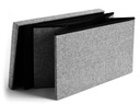 Skladacia látková taburetka DIEGO šedá veľkosť XL Farba čalúnenia odtiene sivej