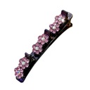 Заколки для волос со сверкающими хрустальными камнями, плоская заколка для волос со стразами