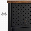 Nočný stolík bočný stolík INDUSTRIÁLNY kov Farba prednej časti čierna