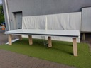 Stół konferencyjny biały z mediaportem 350 x100 lite drewno