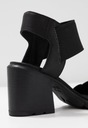 SOREL NADIA sandále čierne na kocke kožené komfortné veľ. 38 Veľkosť 38