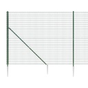 vidaXL Забор-сетка с анкерами зеленый 1 4x25 м