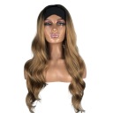 ПАРИК, СВЕТЛЫЕ ВОЛОСЫ, ДЛИННЫЕ ВОЛНЫ, ВКУРНЫЕ НА СЕТКЕ, ПОВЯЗКА НА ГОЛОВУ W85