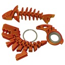 МЕГА-КОМБО-НАБОР КЛЮЧЕВОГО КЛЮЧА «АКУЛА+ДИНО» БРЕЛОК-БРЕЛОК SPINNER Color Fire