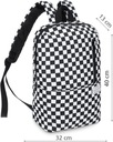 Školský batoh pre mládež v šachovnici ľahký mestský batoh 16L ZAGATTO Veľkosť veľká (veľkosť A4)