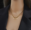 Золотое ожерелье, позолоченное 18-каратное золото, женская хирургическая сталь 316L в стиле бохо, знаменитости