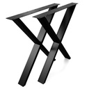 Ножки стола металлические Loft Industrial X - 2 шт, черные