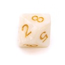 DICE / КОСТИ для РПГ игры, ЖЕМЧУГ белый, D10