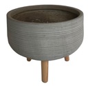 ЦВЕТОЧНЫЙ ГОРШОК НА НОЖКАХ, СЕРО-КОРИЧНЕВАЯ КРЫШКА, 27x33см