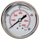 MANOMETR GLICERYNOWY 63MM TYLNY 1/4 400 BAR ZEGAR