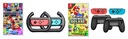 Nintendo SWITCH Oled 64ГБ + 6 игр + стекло + чехол + 2 руля + 2 ручки