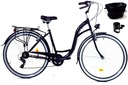 Мужской женский городской велосипед 28 Dallas, 7 скоростей + корзина + набивка