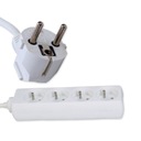 Przedłużacz 4 gniazda z uz. 5m biały IP20 3x1 OMY Rum-Lux PM/4-3-5M