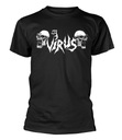 Футболка ВИРУС-ЛОГО (Черная футболка/Белый принт) размер М