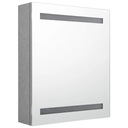 vidaXL Kúpeľňová skrinka so zrkadlom a LED, sivá betónová, 50x14x60 cm Hĺbka nábytku 14 cm