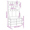 vidaXL Ruhaakasztó cipőtartóval barna tölgy 100x40x184 cm Termék tömege egységcsomagolással együtt 27.5 kg