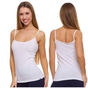 BIAŁY TOP DAMSKI BAWEŁNIANY KOSZULKA NA RAMIĄCZKACH WYGODNA MORAJ XL