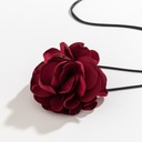 Choker náhrdelník kvet na remeň ruže pivonka na krk bordová EAN (GTIN) 5908261947872