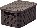 Корзина, ящик Rattan Style S с крышкой CURVER