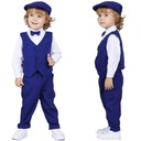 Chlapčenské narodeninové oblečenie modré 4 Prevažujúcy vzor bez vzoru
