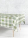 Клеенка для скатерти, ЗЕЛЕНАЯ В КЛЕТКУ, 110х140