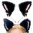 МЕХОВЫЕ КОШАЧЬИ УШИ ПОВЯЗКА НА ГОЛОВУ ДЛЯ КОСПЛЕЯ