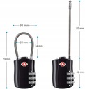 2x НАВЕСНОЙ ЗАМОК С КОДОВОЙ СИСТЕМОЙ TSA ДЛЯ БАГАЖНОГО ЧЕМОДАНА С ТРОСОМ ЗАЩИТЫ