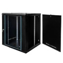 Шкаф RACK 19″ 15U, подвесной металлический серверный, 60х60х75 см, Мега-М черный