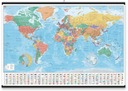 Политическая карта мира на стену Плакат детский с флагами 91,5х61 см