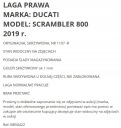 . ЛАГА ПРАВА ПІДВІСКА ТРУБА GOLEN 1107 -R DUCATI SCRAMBLER 800 19 +  (16360600809) фото min 9